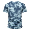 Cross-border men's short-sleeved T-shirt 2022 Summer Foreign trade new pure cotton round-neck Hawaiian casual flower T-shirt Men's short-sleeved details Picture